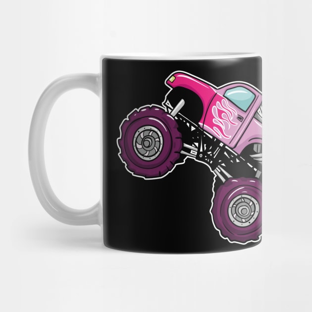 Pink Monster Truck by LetsBeginDesigns